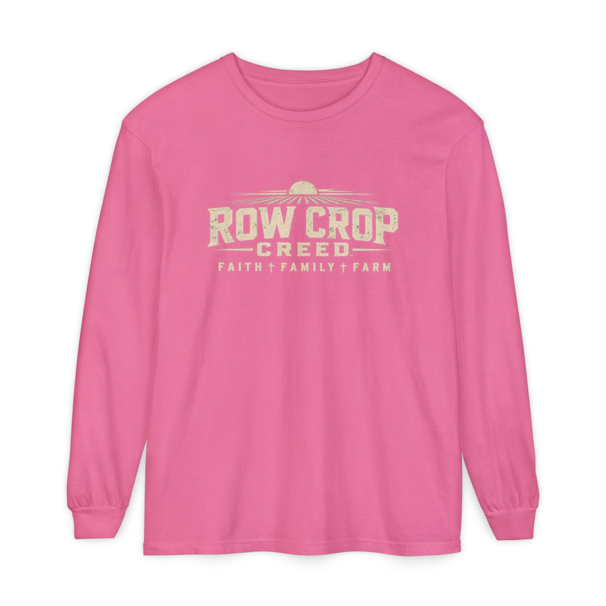 ROW CROP CREED Long Sleeve T-Shirt