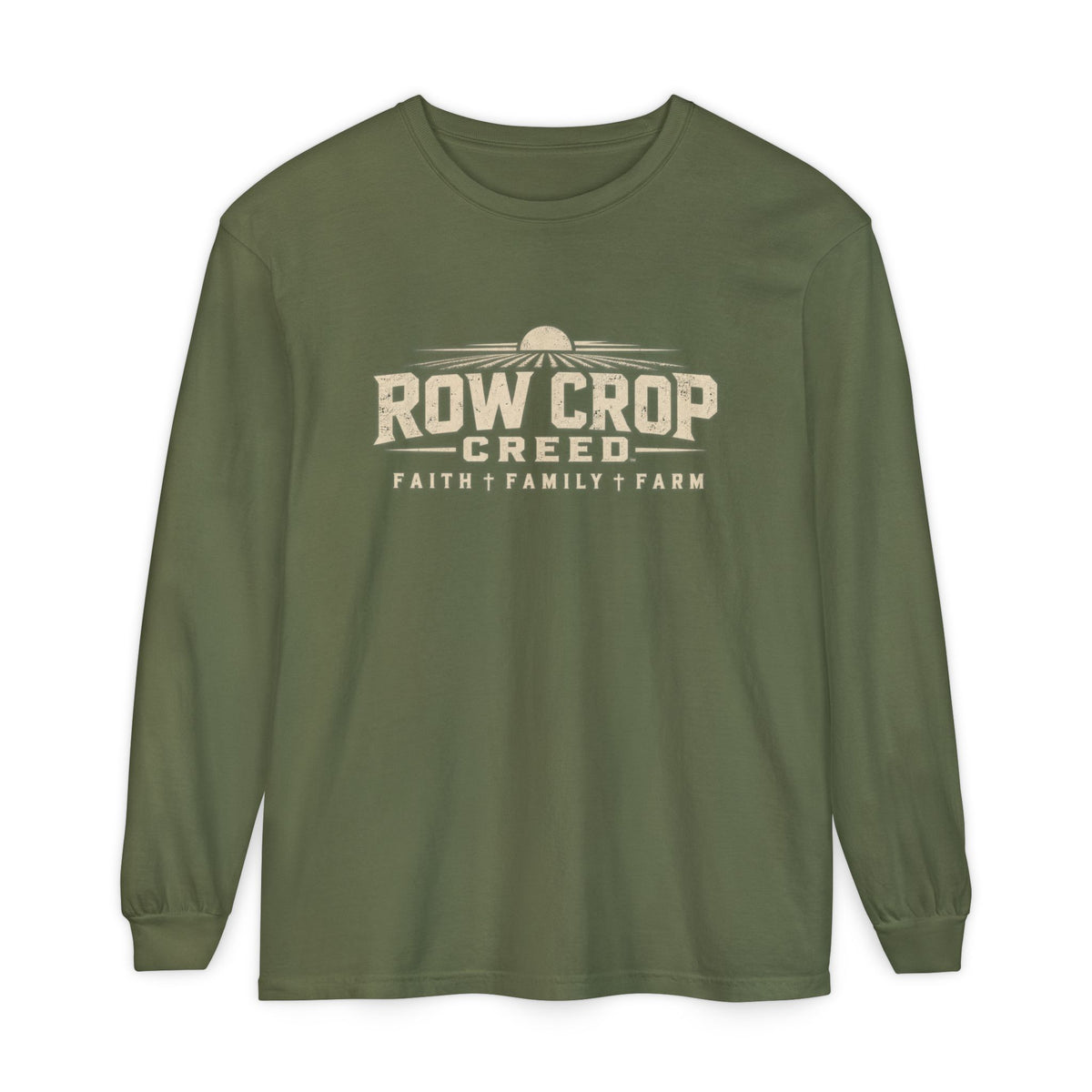 ROW CROP CREED Long Sleeve T-Shirt