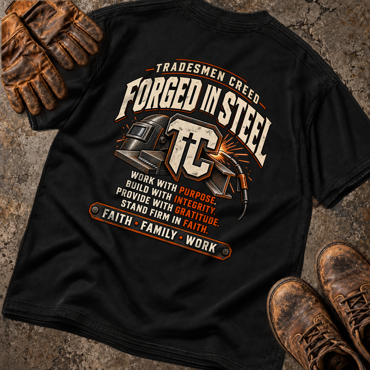 Forged in Steel Welder T-shirt