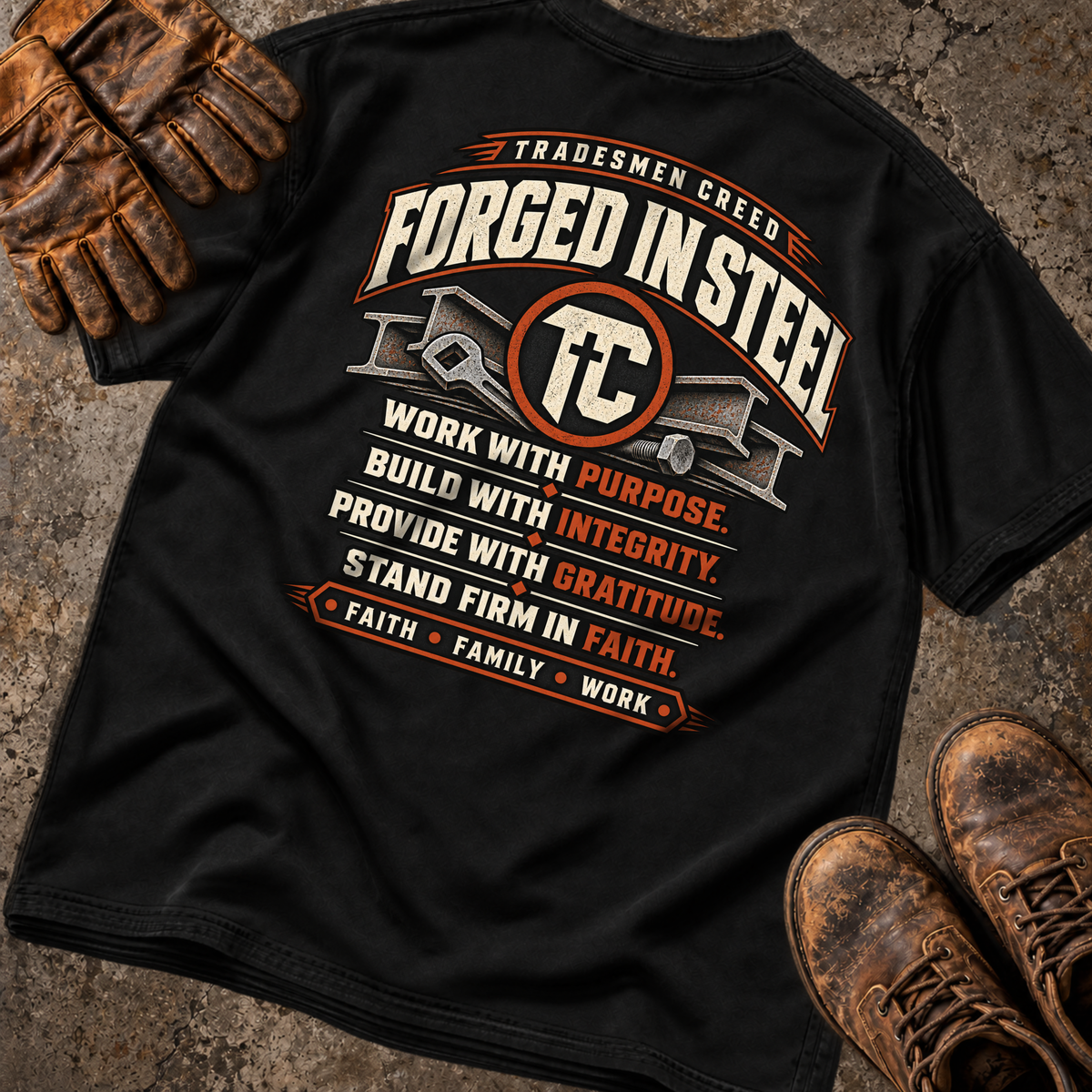 Forged in Steel Ironworker T-Shirt