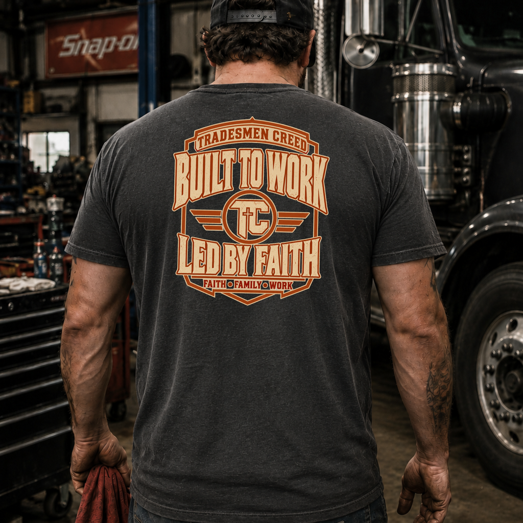 Built to Work Led by Faith T-Shirt