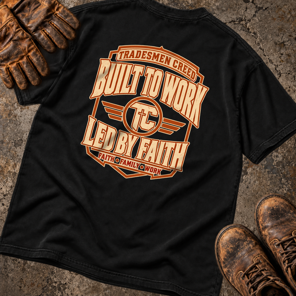 Built to Work Led by Faith T-Shirt