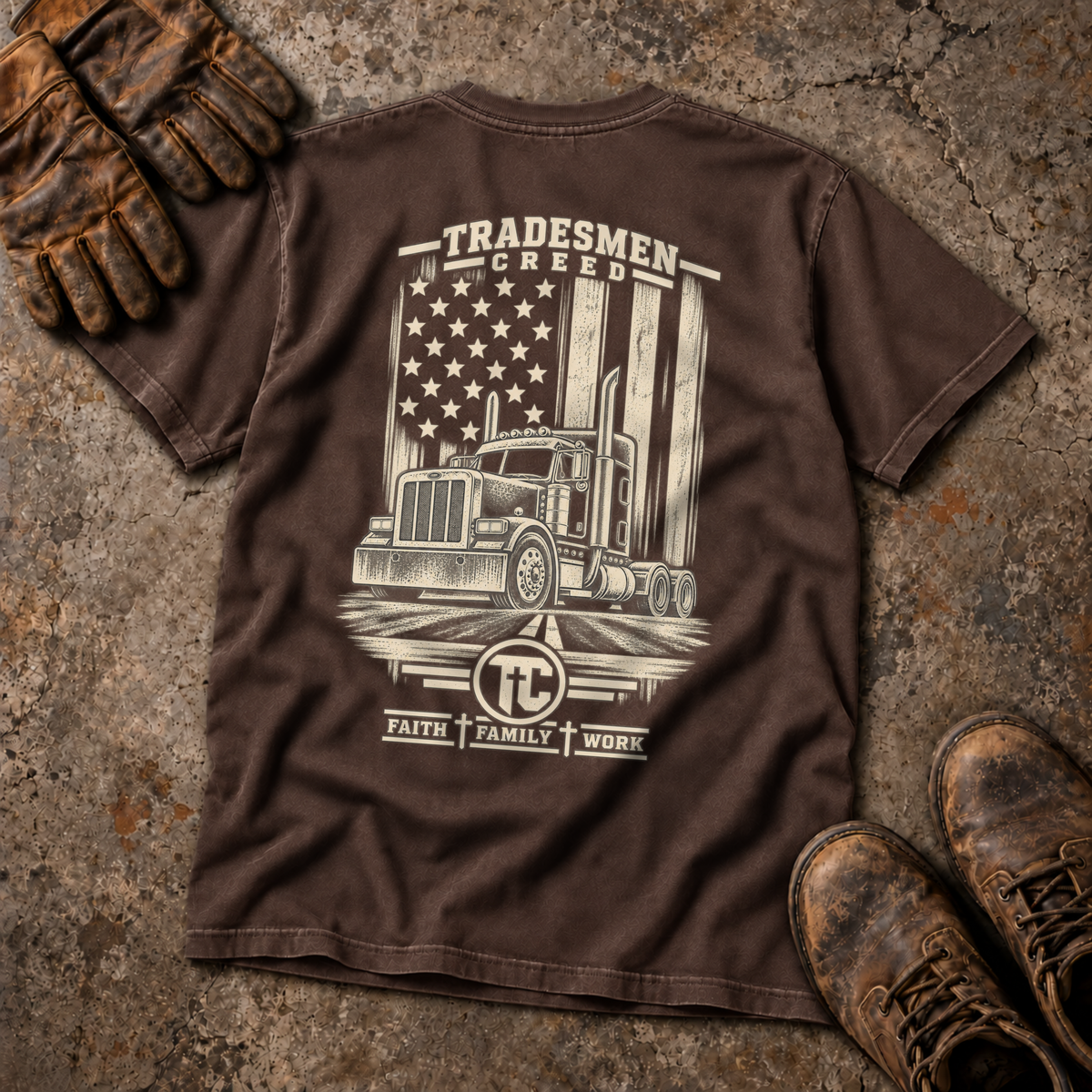 Patriotic Truck T‑Shirt