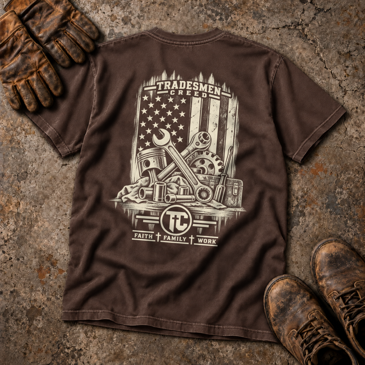 Patriotic Mechanic T-Shirt
